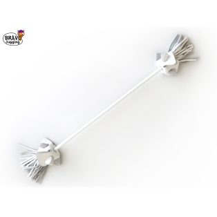BravoStick Protea - white shaft/white tassels