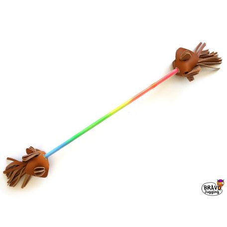 BravoStick Protea - UV rainbow shaft / brown tassels