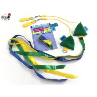 Bravo Ribbon Poi - dark green