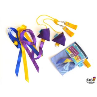 Bravo Ribbon Poi - dark purple