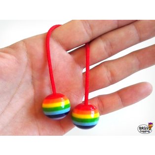 Bravo FingerPoi Begleri Pro - rainbow stripes