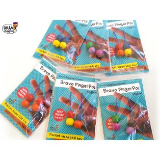 Bravo FingerPoi Begleri Pro - wooden double colorful