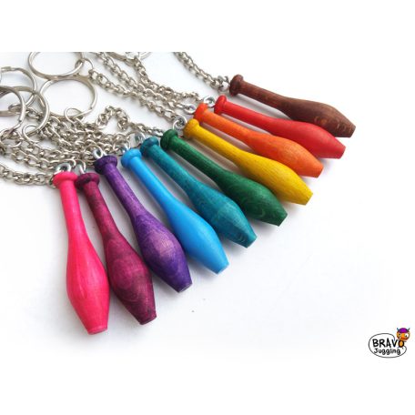 Juggling club keyring
